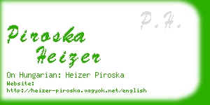 piroska heizer business card